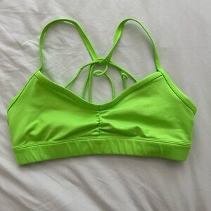 Alo Yoga - Sun Strappy Bra - Glowstick Glossy - S